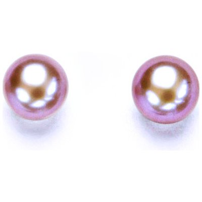 Čištín stříbrné na šroubek přírodní perla říční růžová NŠ 1356