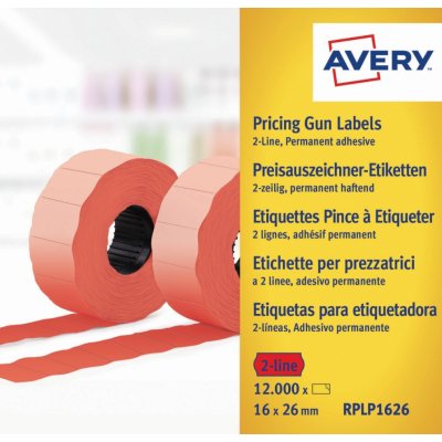 Avery Zweckform RPLP1626 Etikety do etiketovacích kleští 26x16mm 12000 ks červené – Zbozi.Blesk.cz