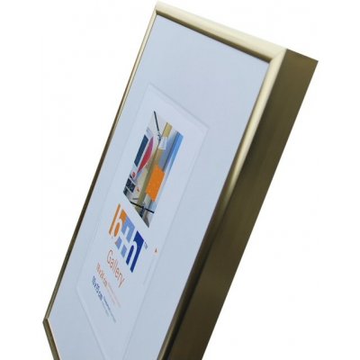 Hlinikový rámeček AS zlatý lesklý Rozměr: 30x45, Typ zasklení: Plexisklo čiré – Zboží Živě