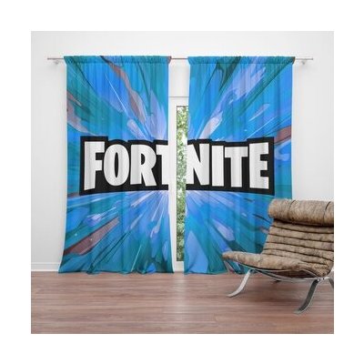 Sablio Závěs FORTNITE modrá: 2ks 140x250cm – Hledejceny.cz