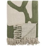 Bloomingville přehoz na postel z recyklované bavlny Dalmine Green zelená 130 x 160 cm – Zboží Dáma