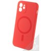 Pouzdro a kryt na mobilní telefon Apple Pouzdro 1Mcz MagSilicone Color Skinny TPU ochranné s MagSafe Apple iPhone 12 červené