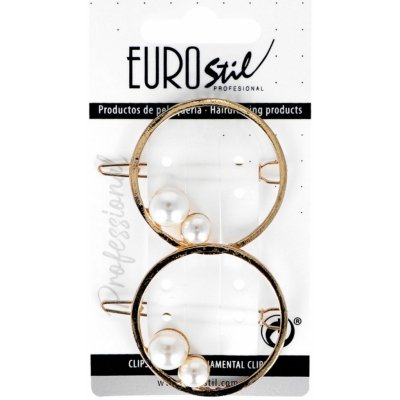 EUROSTIL A14 klip 2 ks s perlami kruhový – Zboží Dáma