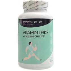 Sportwave Vitamín D3K2+Calcium chelate 120 kapslí