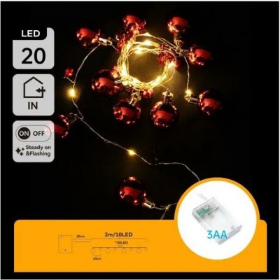 Aigostar LED Vánoční řetěz 20xLED/3xAA 2m teplá bílá B103033XN – Hledejceny.cz