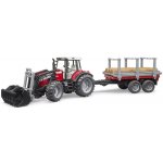 Bruder Farmer Massey Ferguson traktor s vlekem – Hledejceny.cz