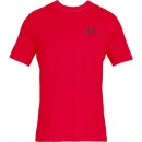 Pánské tričko s krátkým rukávem UA sportstyle Left Chest Red, 1326799-600