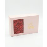 Mareb dárková krabička na šperky s okénkem a růžemi růžová – Hledejceny.cz