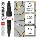Emos D1AN02 Standard LED spojovací vánoční řetěz blikající 10 m venkovní teplá studená bílá – Zboží Dáma