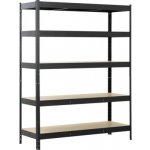 Schulte Regál 180 x 140 x 50 cm 5 polic černý – Hledejceny.cz