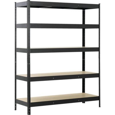 Schulte Regál 180 x 140 x 50 cm 5 polic černý – Hledejceny.cz