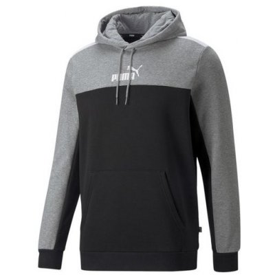 PUMA ESS+ BLOCK HOODIE FL 849036-01 BLACK