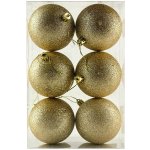 DECOLED Plastové koule prům. 8 cm šampaň 6× glitter – Hledejceny.cz