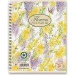 Pigna Kroužkový blok Nature Flowers A5, čtverečkovaný 60 listů – Zboží Živě