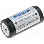 KEEPPOWER ICR16340 Akum: Li-Ion; 16340; 3,7V; 700mAh; Ø16x36mm; 3A; 1ks. – Sleviste.cz