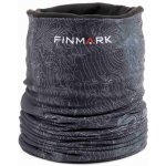 Finmark multifunkční šátek tmavě šedá bílá – Zboží Mobilmania