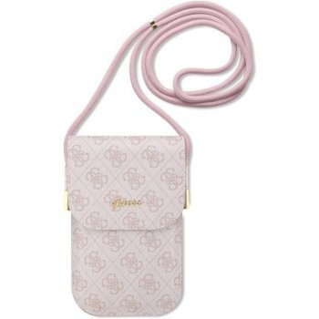 Pouzdro Guess PU 4G Metal Logo Script Phone Bag růžové