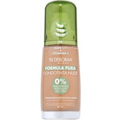 Deborah Milano Formula Pura make-up s Aloe Vera a vitaminem C Nude 04 Apricot 30 ml – Zboží Dáma