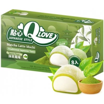 Qlove Japonské Koláčky Matcha Latte Mini Mochi 80 g – Sleviste.cz