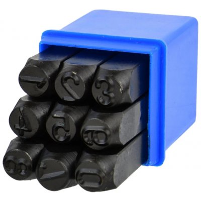 GEKO Razicí matrice čísel - raznice, různé velikosti, sada 9 ks 10 mm – Zboží Živě