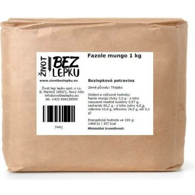 Život bez lepku Fazole mungo 1 kg – Hledejceny.cz