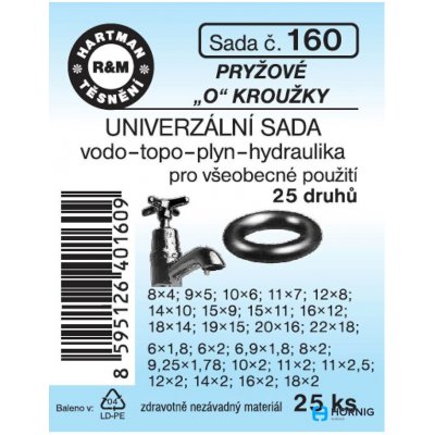 Těsnění Hartman Sada "O" kroužky univerzální, č. 160 – Hledejceny.cz