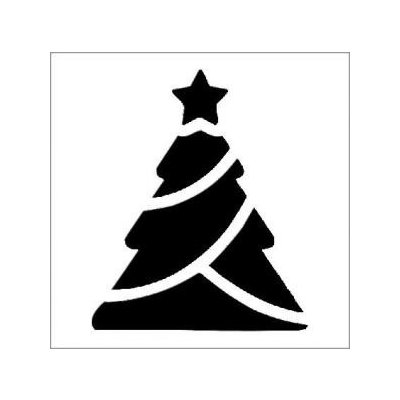 Artemisss Vánoční strom plastová šablona v10 B 14,5x14,5cm – Zboží Dáma