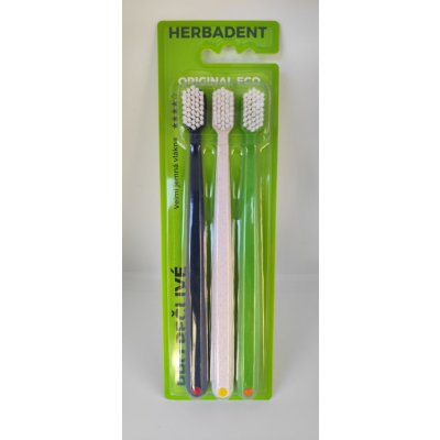 HERBADENT ORIGINAL Zubní kartáčky s velmi jemnými vlákny 3 ks – Zboží Dáma