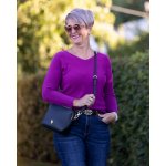 Italy fashion Dámský svetr COCOA Šalvějová, – Zboží Dáma