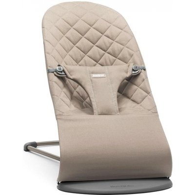 BabyBjörn Bliss Sand Grey Woven, tmavě šedá konstrukce, béžová – Zboží Dáma