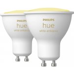 Philips Hue BT LED žárovka GU10 5W bílá 2 ks Chytrá LED žárovka 2ks 2200-6500K – Sleviste.cz
