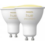 Philips Hue BT LED žárovka GU10 5W bílá 2 ks Chytrá LED žárovka 2ks 2200-6500K – Zboží Mobilmania