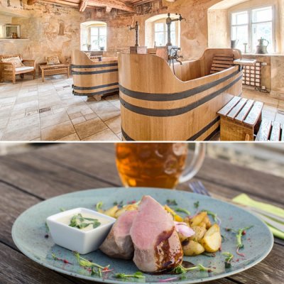 Spa balíček s neomezenou konzumací a obědovým menu o 2 chodech pro dva – Hledejceny.cz