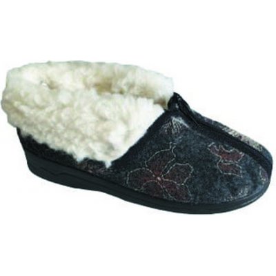 Adanex dámská domácí obuv kotníková zateplená DD 28239 šedá – Sleviste.cz