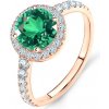 Prsteny Savicki zásnubní prsten This is Love růžové zlato smaragd diamanty TIL 1 SZM R
