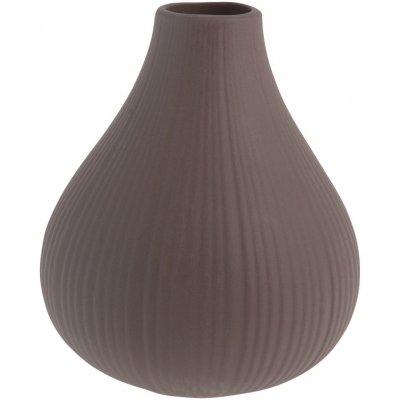 Storefactory Keramická váza Ekenäs Brown Large, hnědá barva, keramika