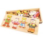 Bigjigs oblékací puzzle v krabičce Medvědí rodinka – Zboží Dáma