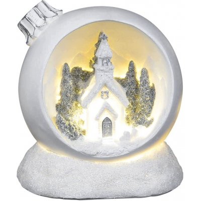 Vánoční dekorace MagicHome, vánoční koule, teplé bílé LED světlo, 10,5 x 9 – Hledejceny.cz