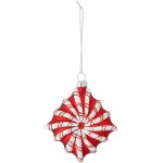 Bloomingville Vánoční ozdoba Candy Red Glass červená barva sklo – Hledejceny.cz