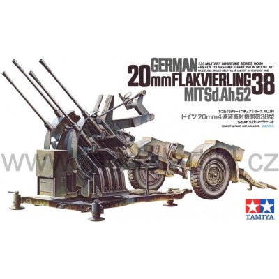 Tamiya 20mm Flakvierling 38 35091 1:35 – Zbozi.Blesk.cz