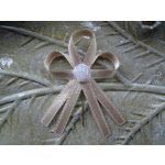 Vývazek atlasový s růžičkou - béžová 722 – Hledejceny.cz