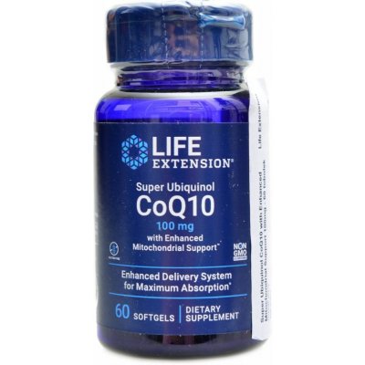 Life Extension Super Ubiquinol CoQ10 se zvýšenou podporou mitochondrií 100 mg 60 kapslí – Zbozi.Blesk.cz