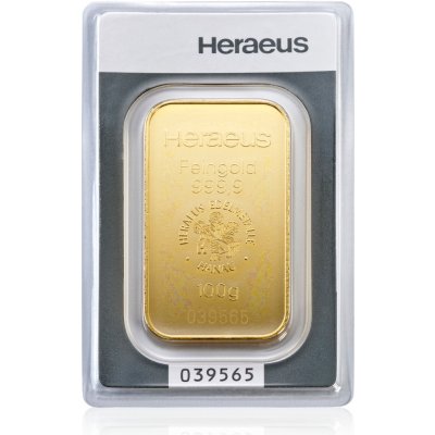 Heraeus zlatý slitek 100 g – Zboží Mobilmania