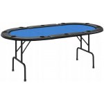 vidaXL Skládací deska na poker pro 10 hráčů modrá 207 x 106 x 76 cm – Zboží Dáma