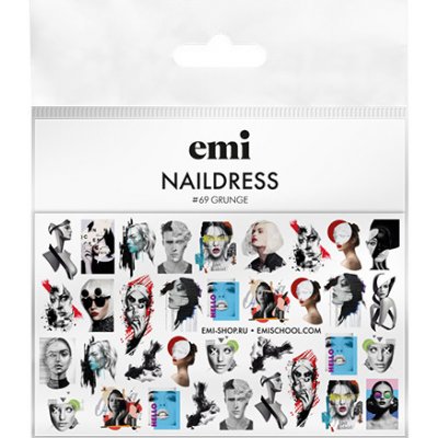 E.Mi Vodolepka Naildress Slider Design 69 Grunge – Zboží Dáma