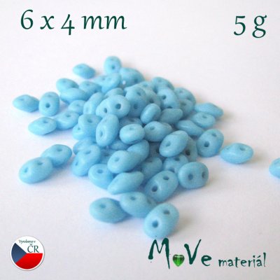 České korálky - superduo 6x4mm, 5g, modré – Hledejceny.cz
