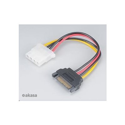 AKASA SATA redukce napájení na 4pin Molex, 15cm – Zboží Mobilmania