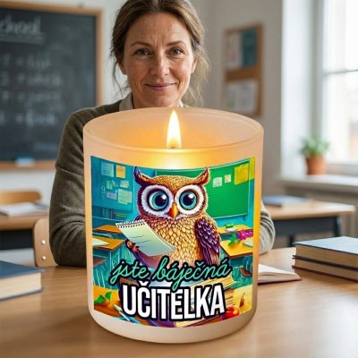 Ahome CZ Originální skleněný svícen Jste báječná učitelka – Sleviste.cz