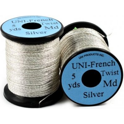 UNI Products French Twist Medium 8 yds stříbrná