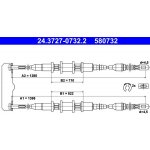 Tažné lanko, parkovací brzdy ATE 24.3727-0732 (AT 580732) - Opel – Hledejceny.cz